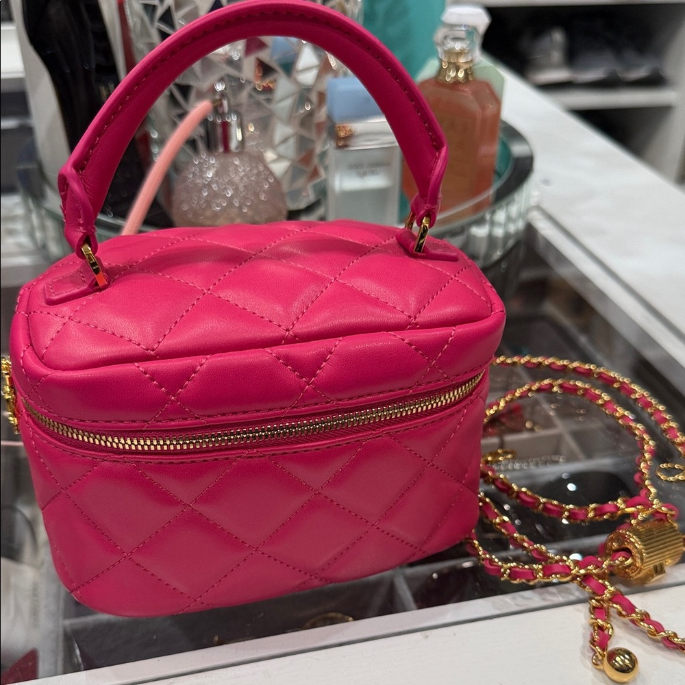 Charles & Keith Fuchsia Quilted Mini Bag